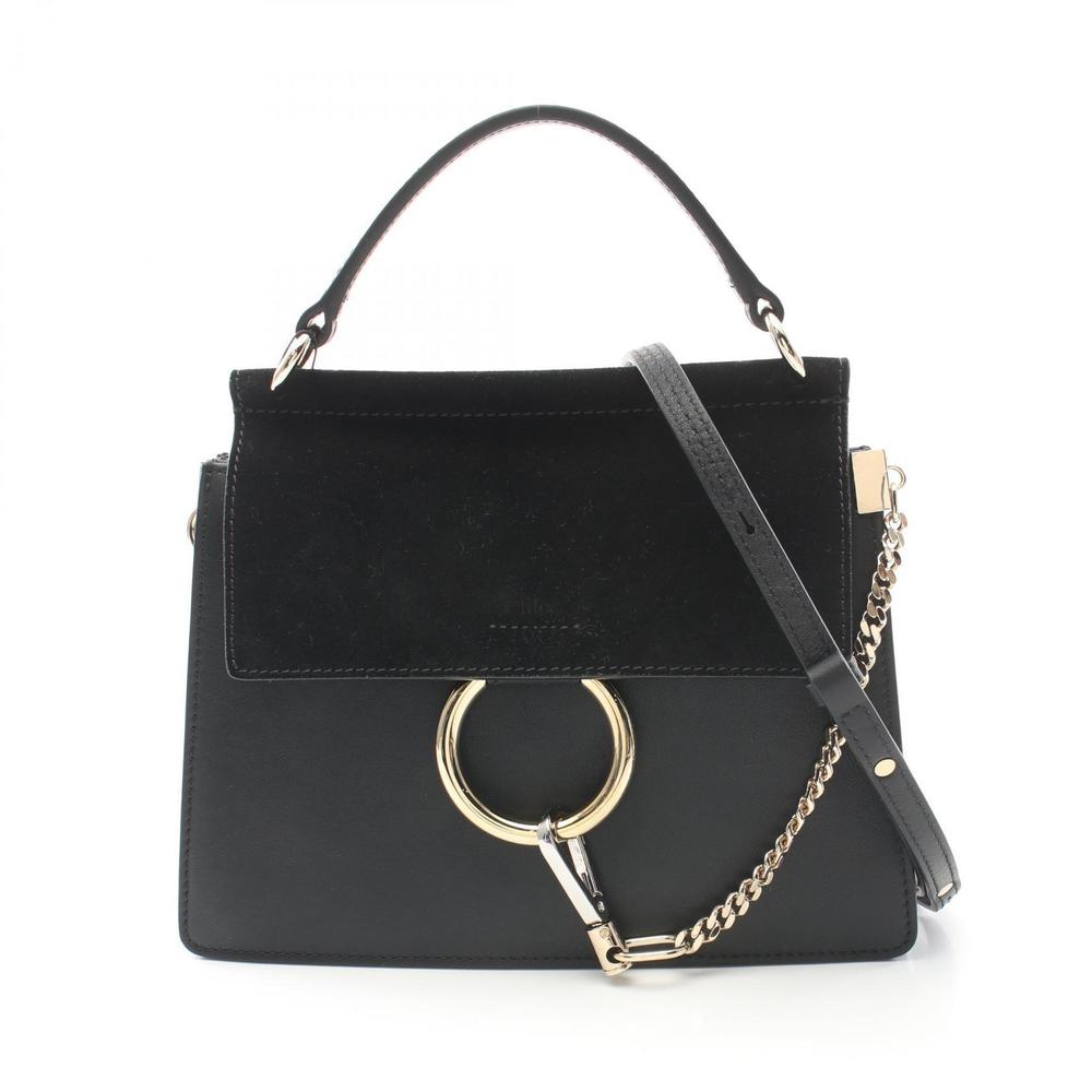 Chloe FAYE Handbag Leather Suede Black
